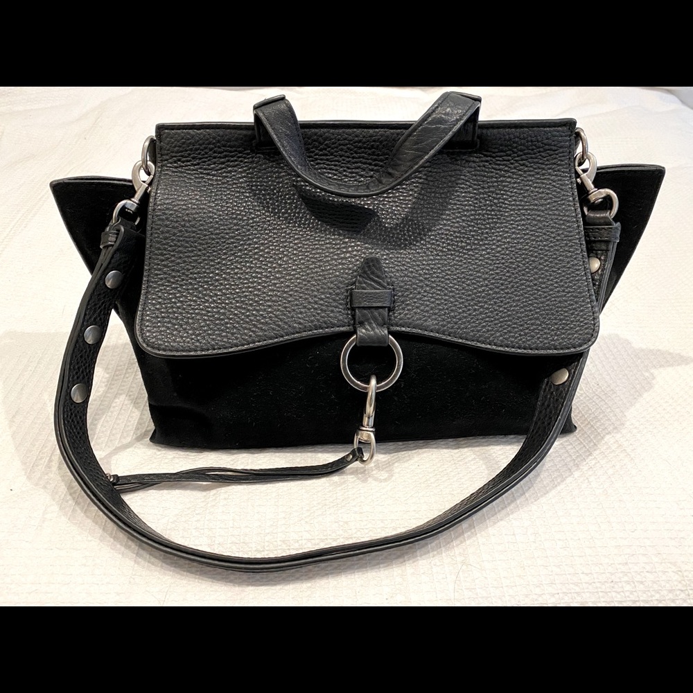 REBECCA MINKOFF | Medium Suede & Leather Satchel